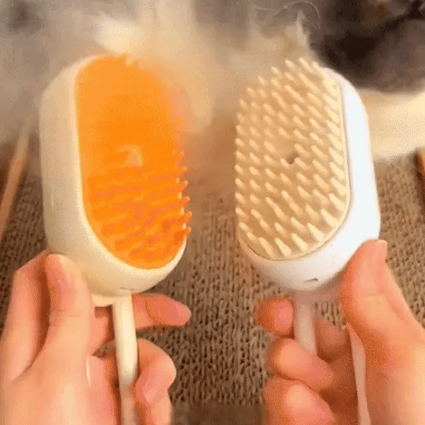 Cepillo 3 en 1 para Gatos con Dispensador de Vapor