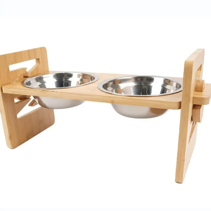 Comedero de Bambú Elevado | Mejor Postura y Cuidado Articular